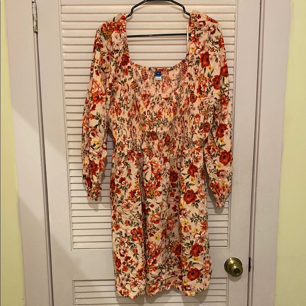 Floral Pink and Red Dress
